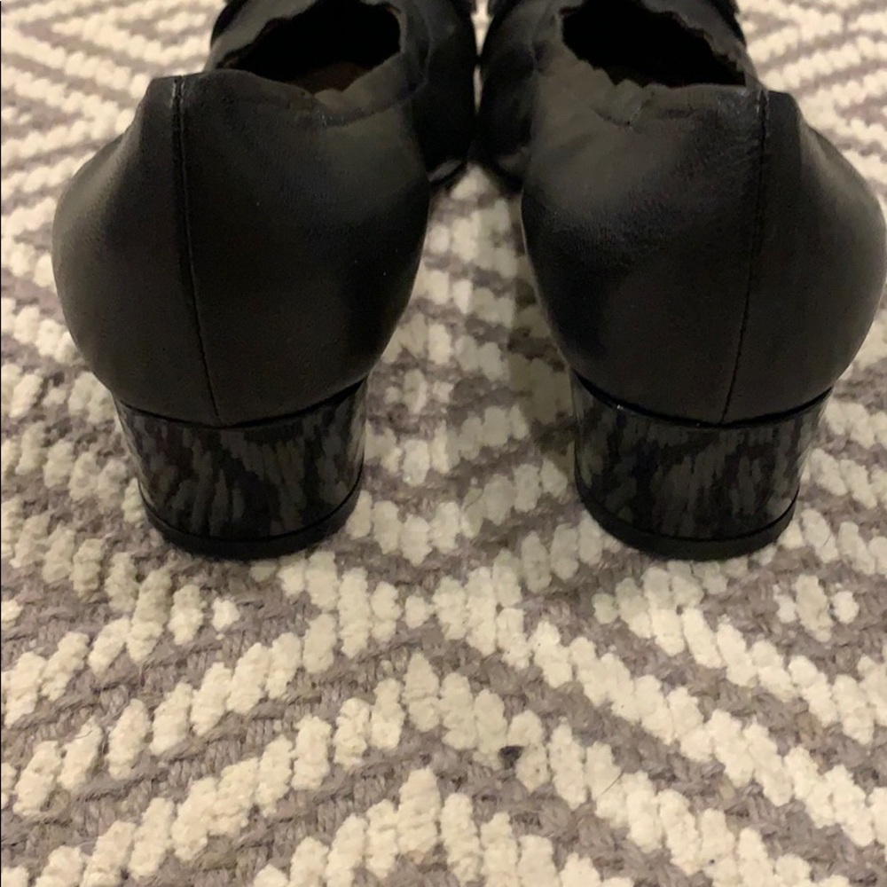 Agl Black Pointed Toe Studded Leather Pumps - Picture 4 of 8